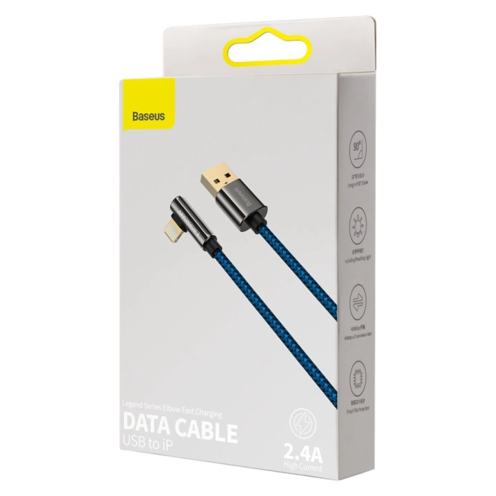 KABEL BASEUS KĄTOWY LIGHTNING 2.4A 1M