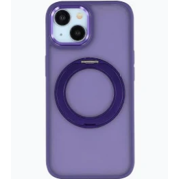 CASE SILICON RING IPHONE 15 PLUS PURPLE