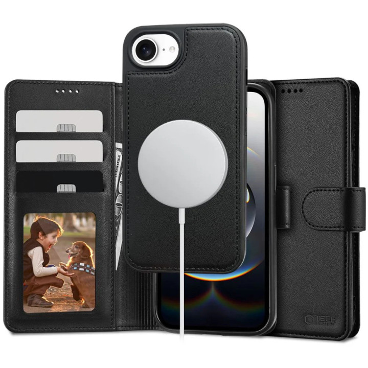FLIP TECH WALLET MAGSAFE IPHONE 16E 17E BLACK