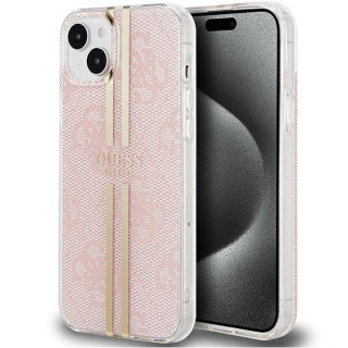 GUESS 4G STRIPE GOLD IPHONE 15 PINK