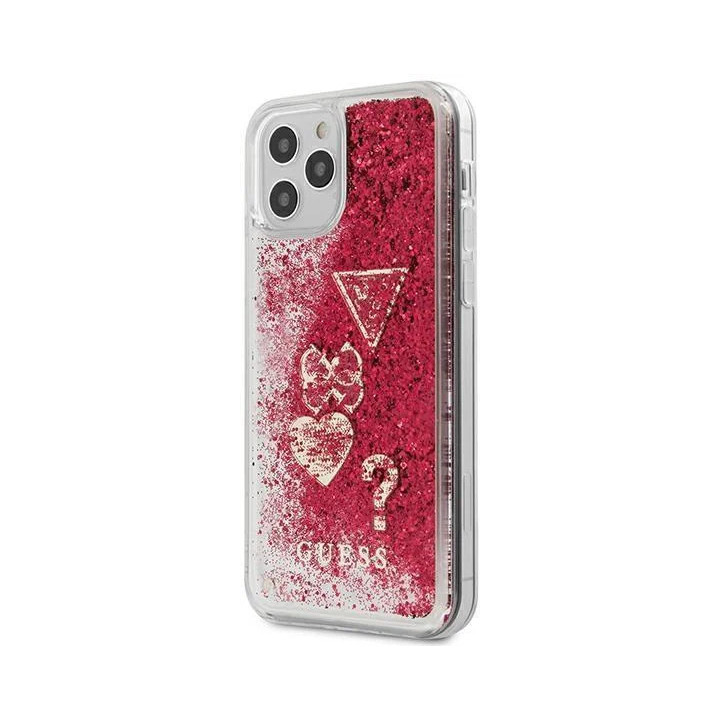 ETUI GUESS GLITTER IPHONE 12 12 PRO RASPBERRY