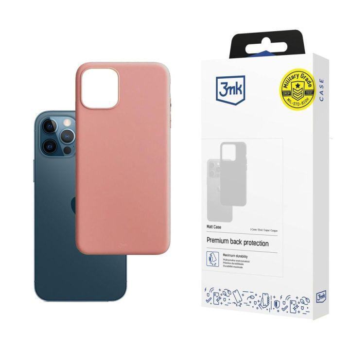 3MK MATT CASE IPHONE 12 12 PRO LYCHEE