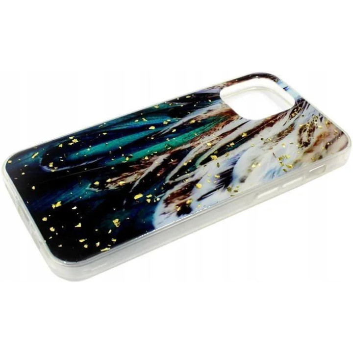 CASE GLAM GOLD IPHONE 12/12 PRO PIÓRA