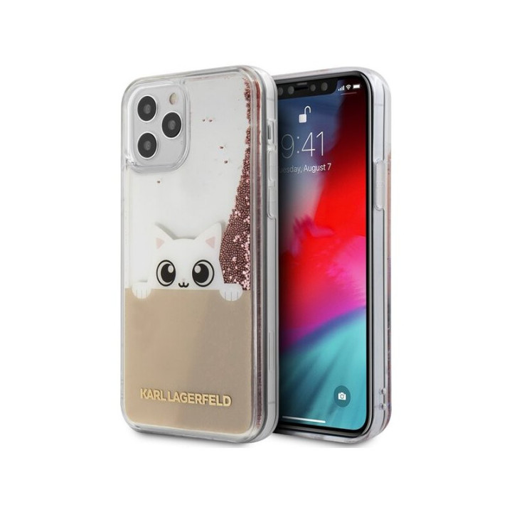 KARL LIQUID GLITTER PEEK A IPHONE 12 12 PRO PINK