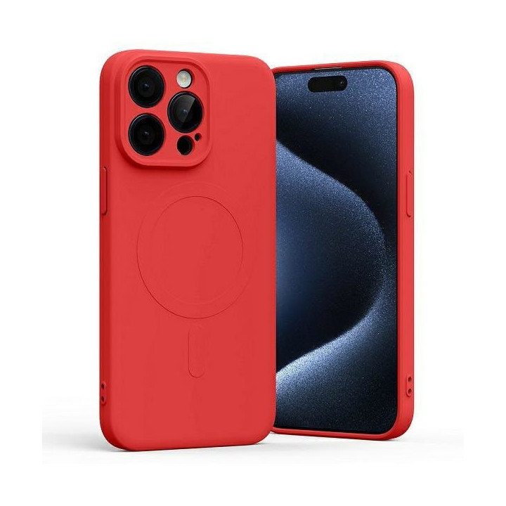 CASE SILICON MAGSAFE IPHONE 12 12 PRO RED