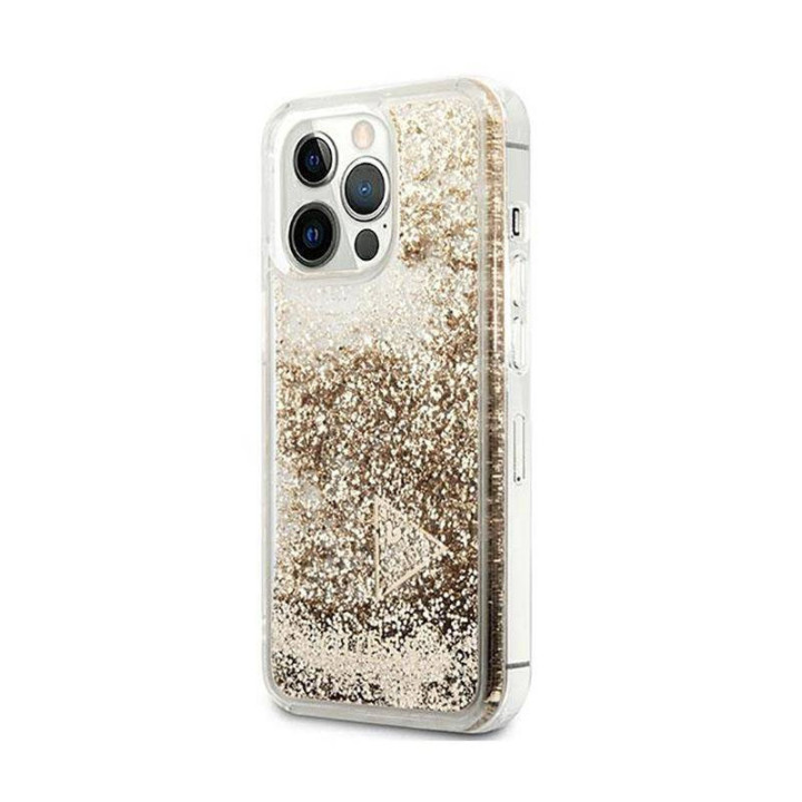 ETUI GUESS LIQUID GLITTER IPHONE 13/13 PRO GOLD