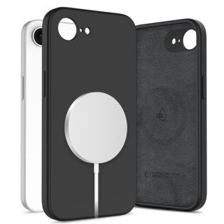 CASE TECH SILICON LIQUID MAGSAFE IPHONE 16E BLACK