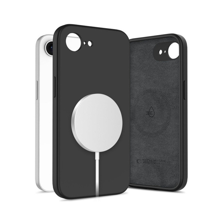 CASE TECH SILICON LIQUID MAG IPHONE 16E 17E BLACK
