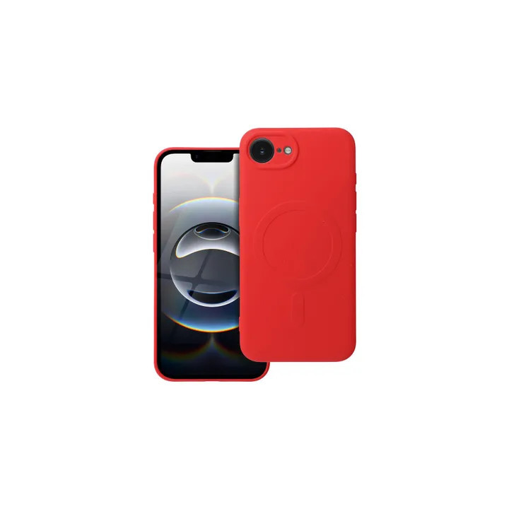 CASE SILICON MAGSAFE IPHONE 16E RED