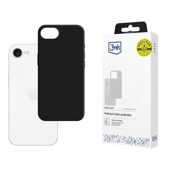 3MK CASE SILICON IPHONE 16E BLACK