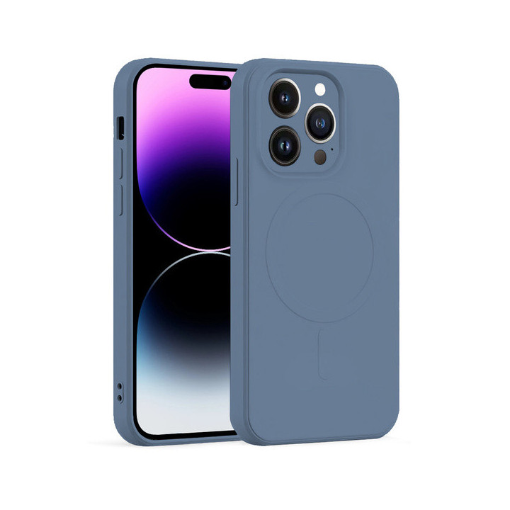 CASE SILICON MAGSAFE IPHONE 14 PRO BLUE