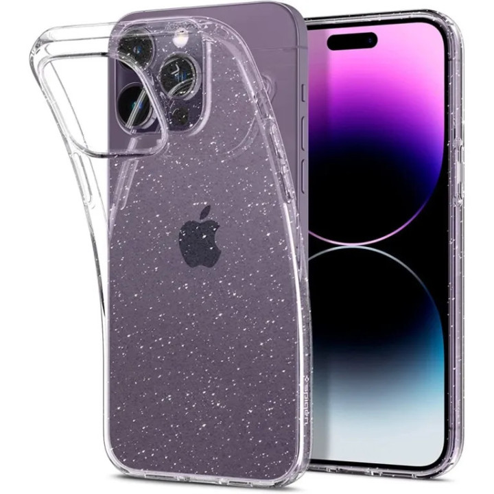 ETUI SPIGEN LIQUID GLITTER IPHONE 14 PRO CLEAR