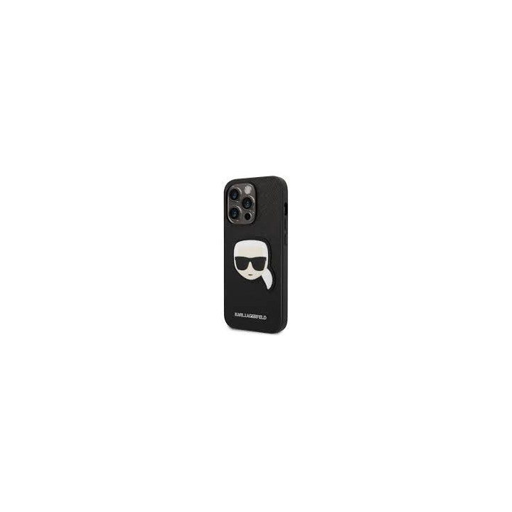 ETUI KARL SAFFIANO KARL HEAD P IPHONE 14 PRO BLACK