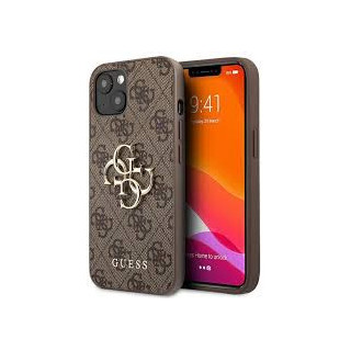 GUESS BIG METAL LOGO IPHONE 13 MINI BROWN