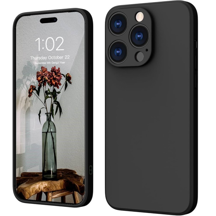 CASE SILICON IPHONE 15 PRO BLACK