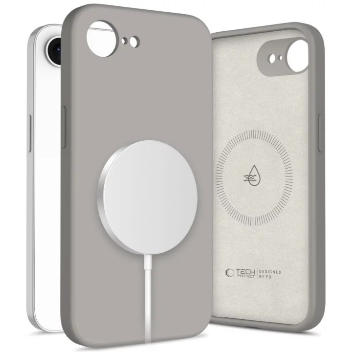 CASE TECH SILICON MAGSAFE IPHONE 16E 17E GREY