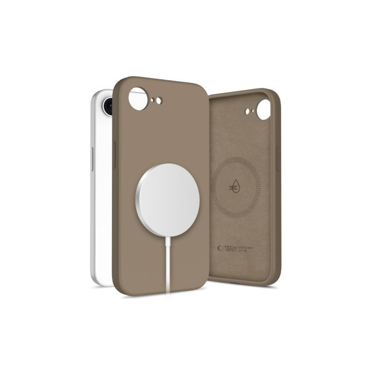 CASE TECH SILICON MAGSAFE IPHONE 16E 17E BROWN