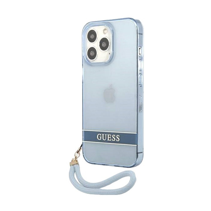ETUI GUESS TRANSLUCENT STAP IPHONE 13 PRO BLUE