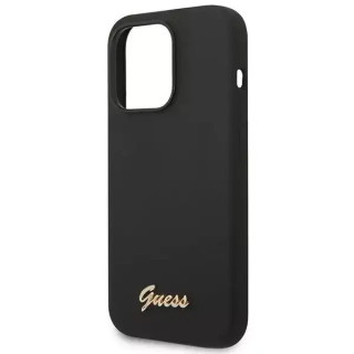 GUESS SILICON VINTAGE LOGO IPHONE 14 PRO BLACK