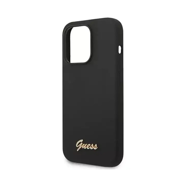 GUESS SILICON VINTAGE LOGO IPHONE 14 PRO BLACK
