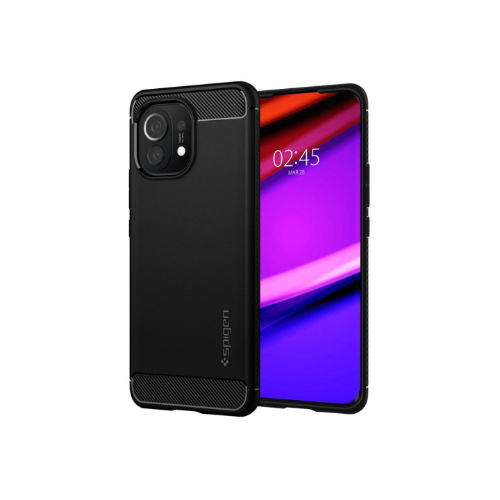 ETUI SPIGEN RUGGED ARMOR XIAOMI MI 11 BLACK