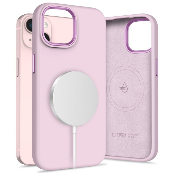 CASE TECH SILICON MAGSAFE IPHONE 15 PINK