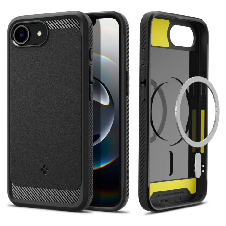 SPIGEN RUGGED ARMOR MAGSAFE IPHONE 16E 17E BLACK