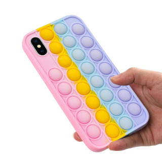 CASE PUSH BUBBLE IPHONE X/XS PINK/YELLOW