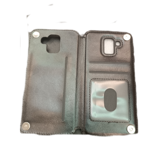 WALLET CASE FORCELL SAM GALAXY J6 BLACK