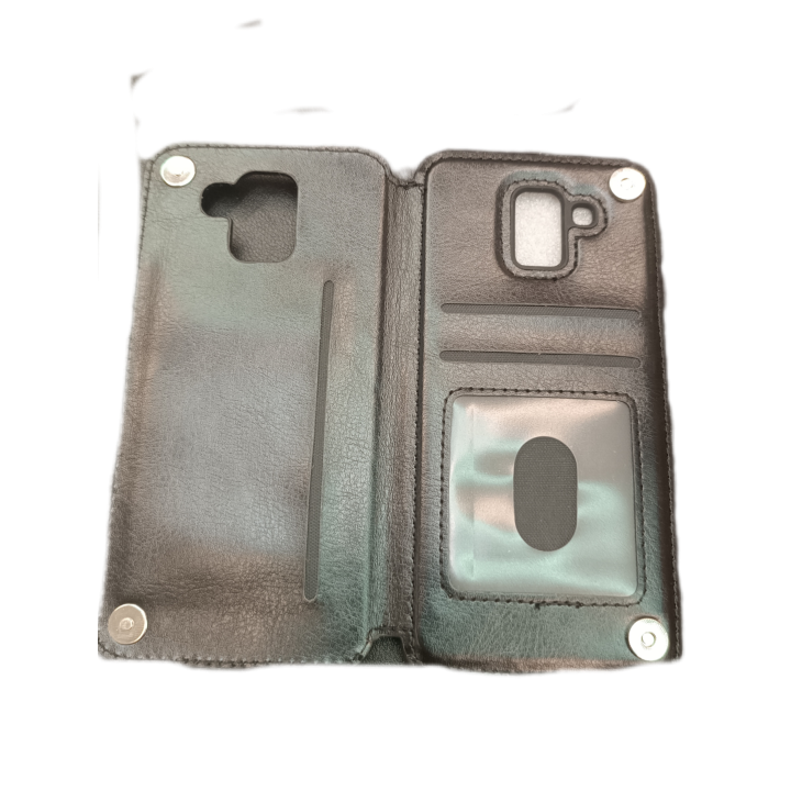 WALLET CASE FORCELL SAM GALAXY J6 BLACK