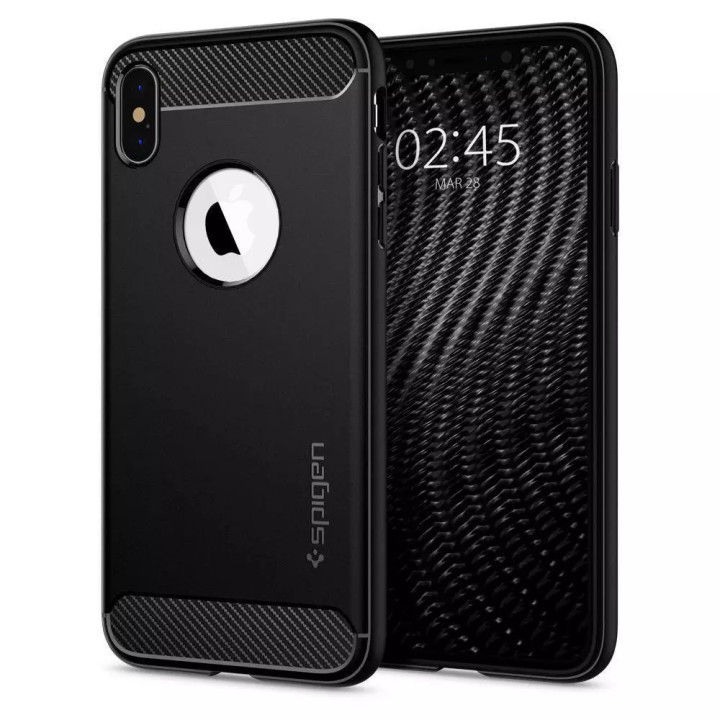 ETUI SPIGEN RUGGED ARMOR IPHONE X/XS BLACK