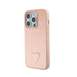 GUESS CROCO TRAINGLE LOGO IPHONE 15 PRO PINK