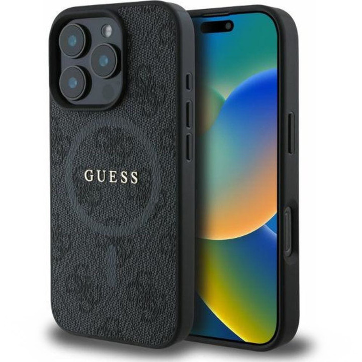 GUESS RING CLASSIC LOGO MAG IPHONE 15 PRO MAX BLAC
