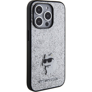 KARL FIXED GLITTER CHOUPETTE LOGO IPHONE 15 PRO SI