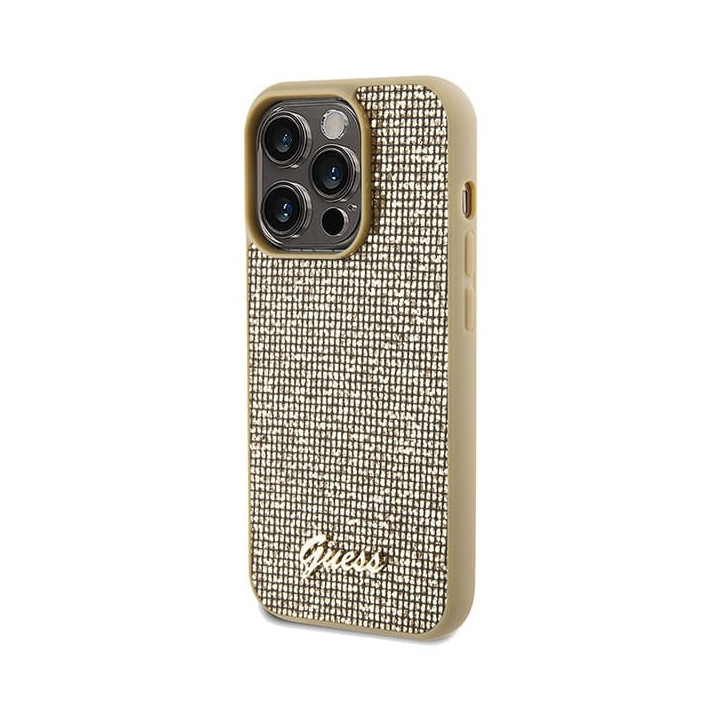 GUESS DISCO SCRIPT METAL IPHONE 14 PRO MAX GOLD
