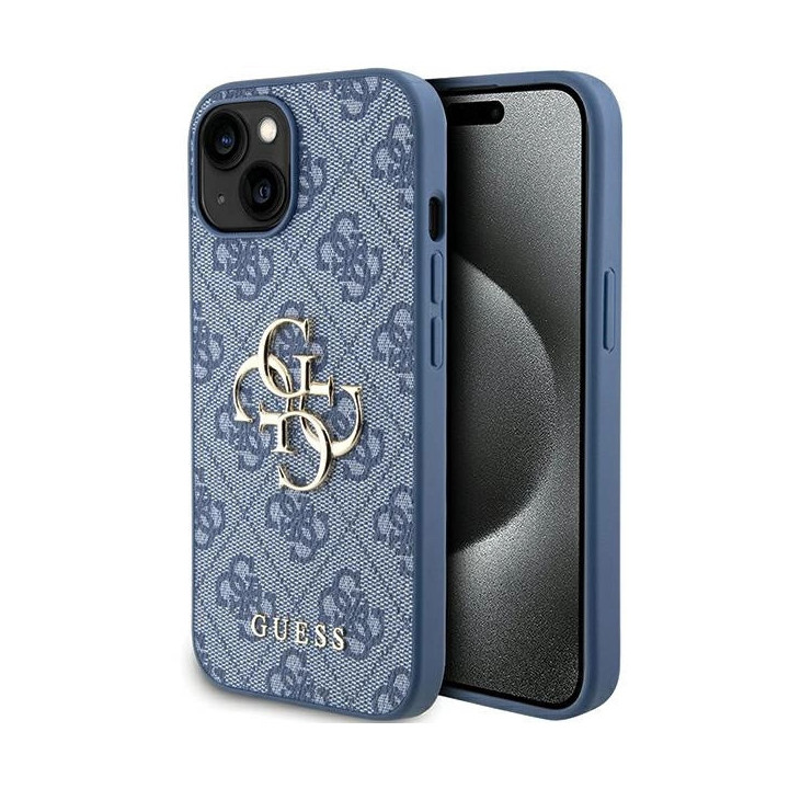 ETUI GUESS 4G BIG METAL LOGO IPHONE 13 13 PRO BLUE