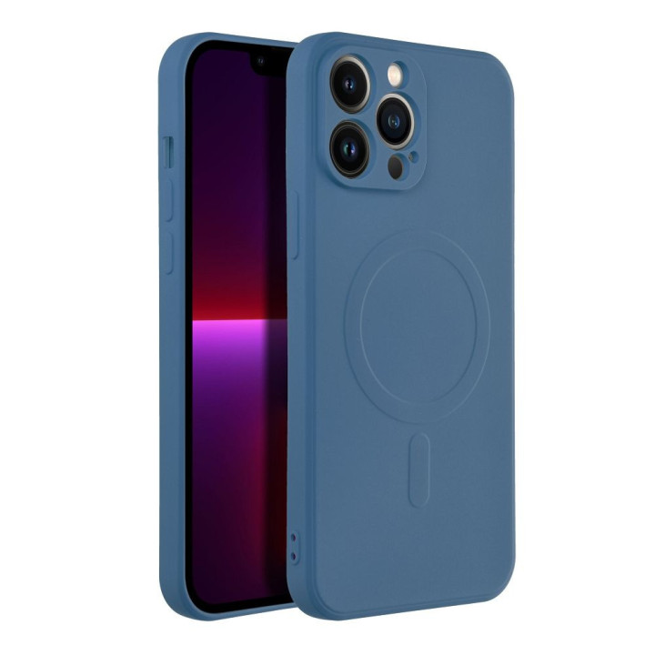 CASE SILICON MAG COVER IPHONE 13 PRO MAX BLUE