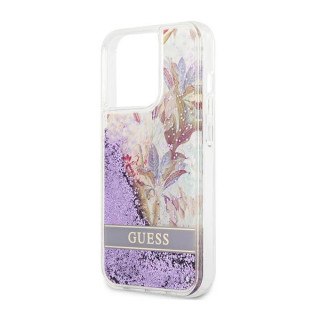 ETUI GUESS GLITTER FLOWER IPHONE 13 PRO MAX PURPLE