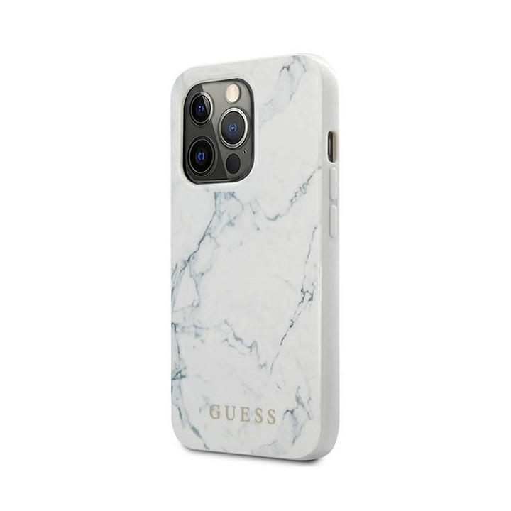 ETUI GUESS MARBLE IPHONE 13 PRO WHITE