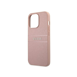 ETUI GUESS SAFFIANO STRIPE IPHONE 13 13 PRO PINK