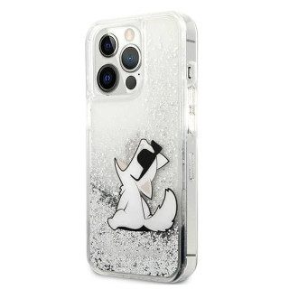 ETUI KARL GLITTER CHOUPETTE IPHONE 13 PRO SILVER