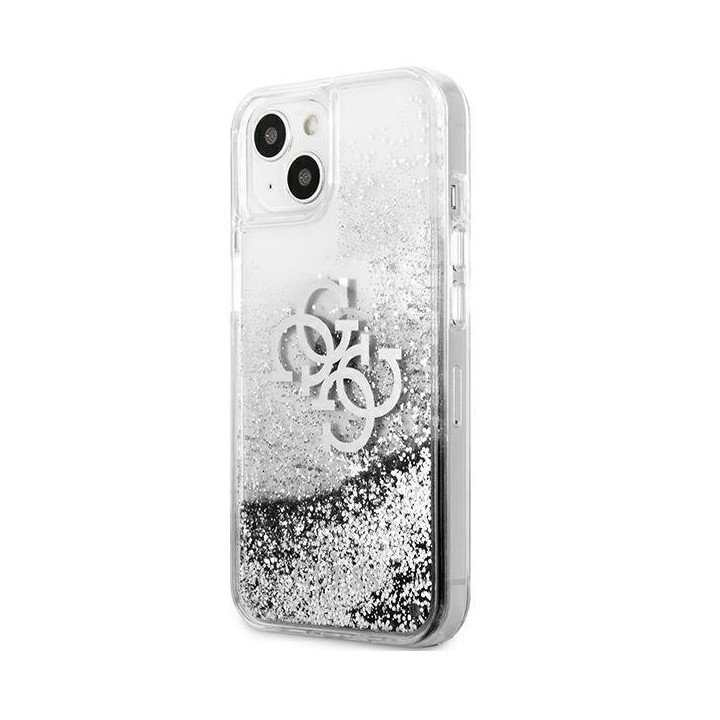 GUESS BIG LIQUID GLITTER IPHONE 13 MINI SILVER