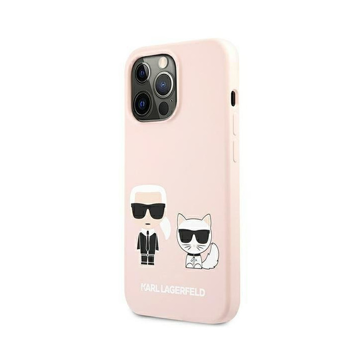 KARL SILICONE IPHONE 13 PRO MAX LIGHT PINK