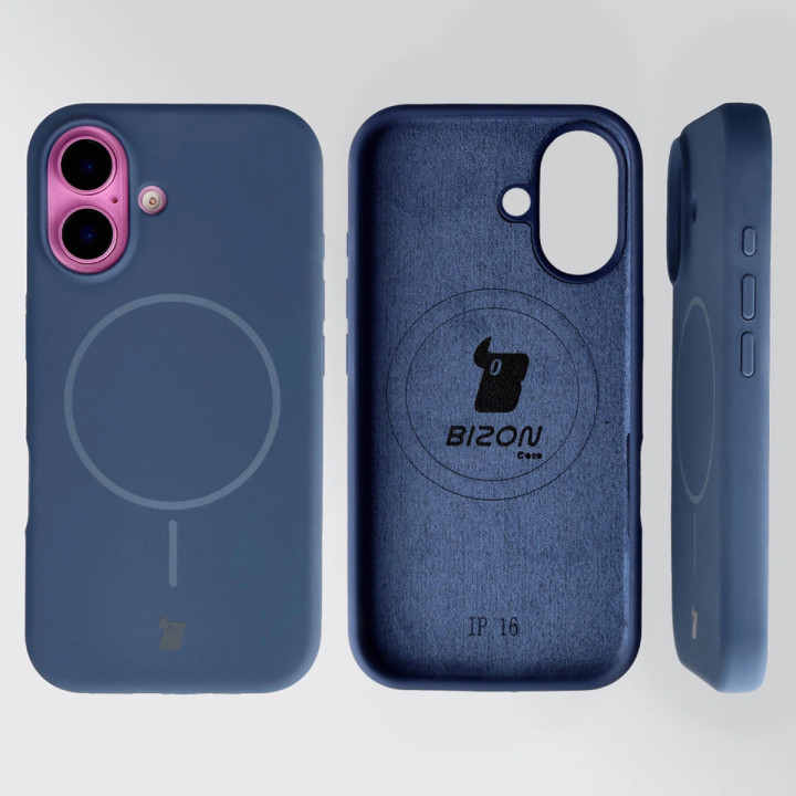CASE BIZON SOFT MAGNETIC IPHONE 16 BLUE
