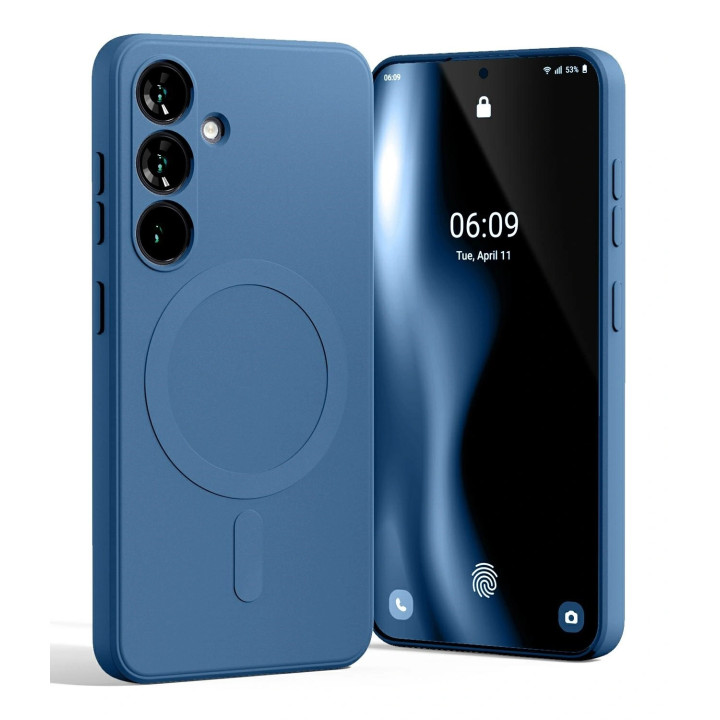 CASE SILICON MAGSAFE SAM GALAXY S25 EDGE BLUE