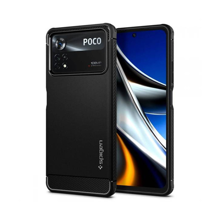 ETUI SPIGEN RUGGED ARMOR XIAOMI POCO X3 BLACK