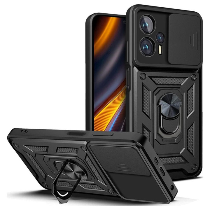 CASE TECH CAMSHIELD POCO X4 GT BLACK