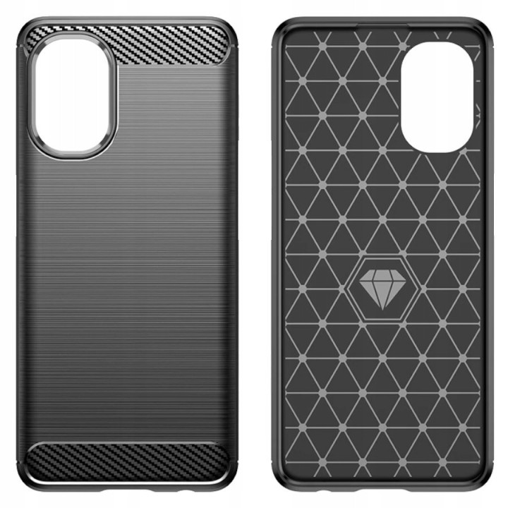 CASE TECH CARBON MOTO G52 G82 BLACK