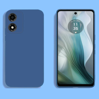CASE SILICON MOTO E14 BLUE