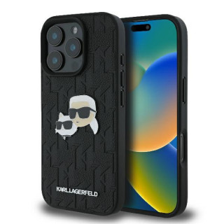 KARL MONOGRAM KARL&CAT HEAD IPHONE 16 PRO BLACK